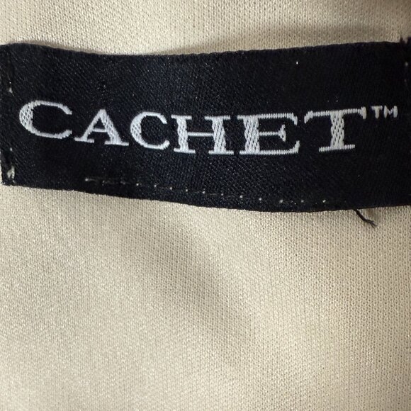 Cachet Evening Jacket & Tank Platinum Open Front with Sparkle Button Closure - Picture 2 of 11